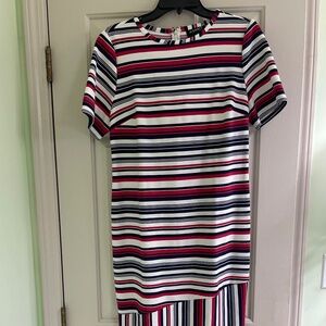 Malina Colorful Stripe Shift Dress Sz 8